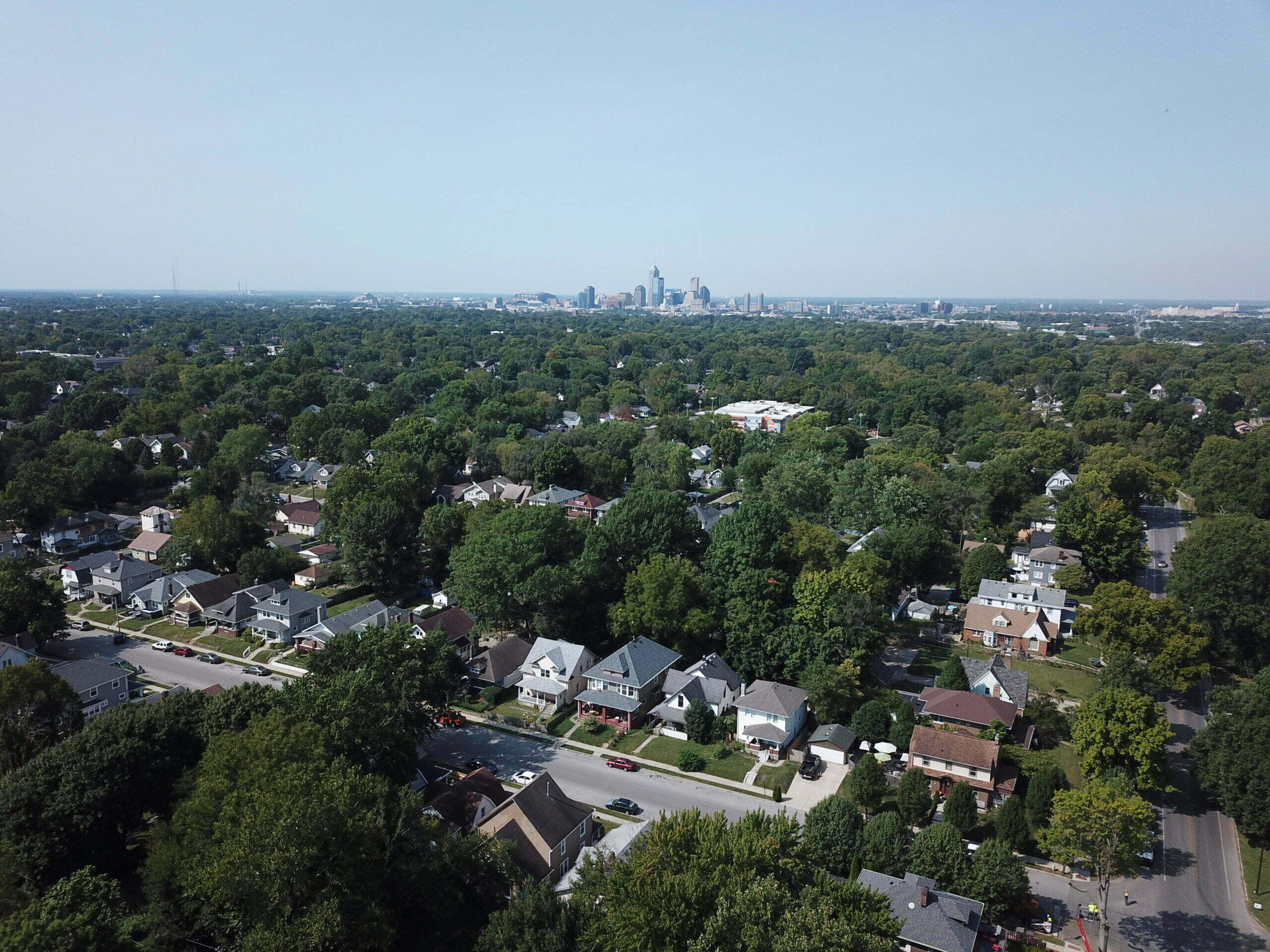 Near Eastside of Indianapolis arial view