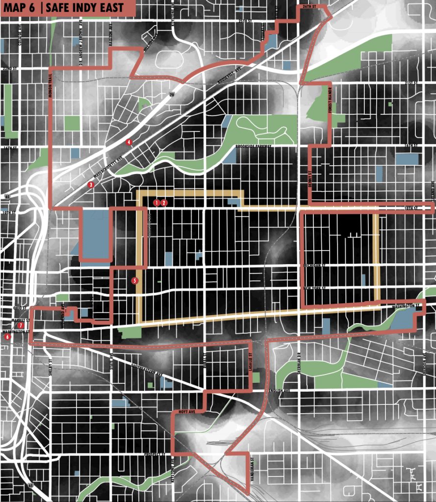 Safe Indy East Map